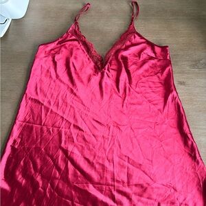 INC International Concepts burgundy Lace Chemise size XL